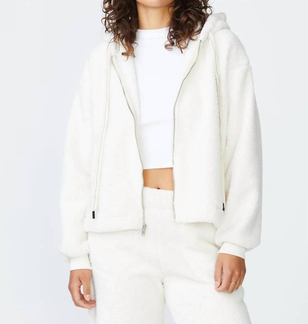 NEW STATESIDE double-face sherpa hooded jacket in winter sky